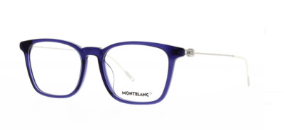 Mont Blanc MB0005OA 004 Blaue Herren Authentische Brillenfassung 53-18