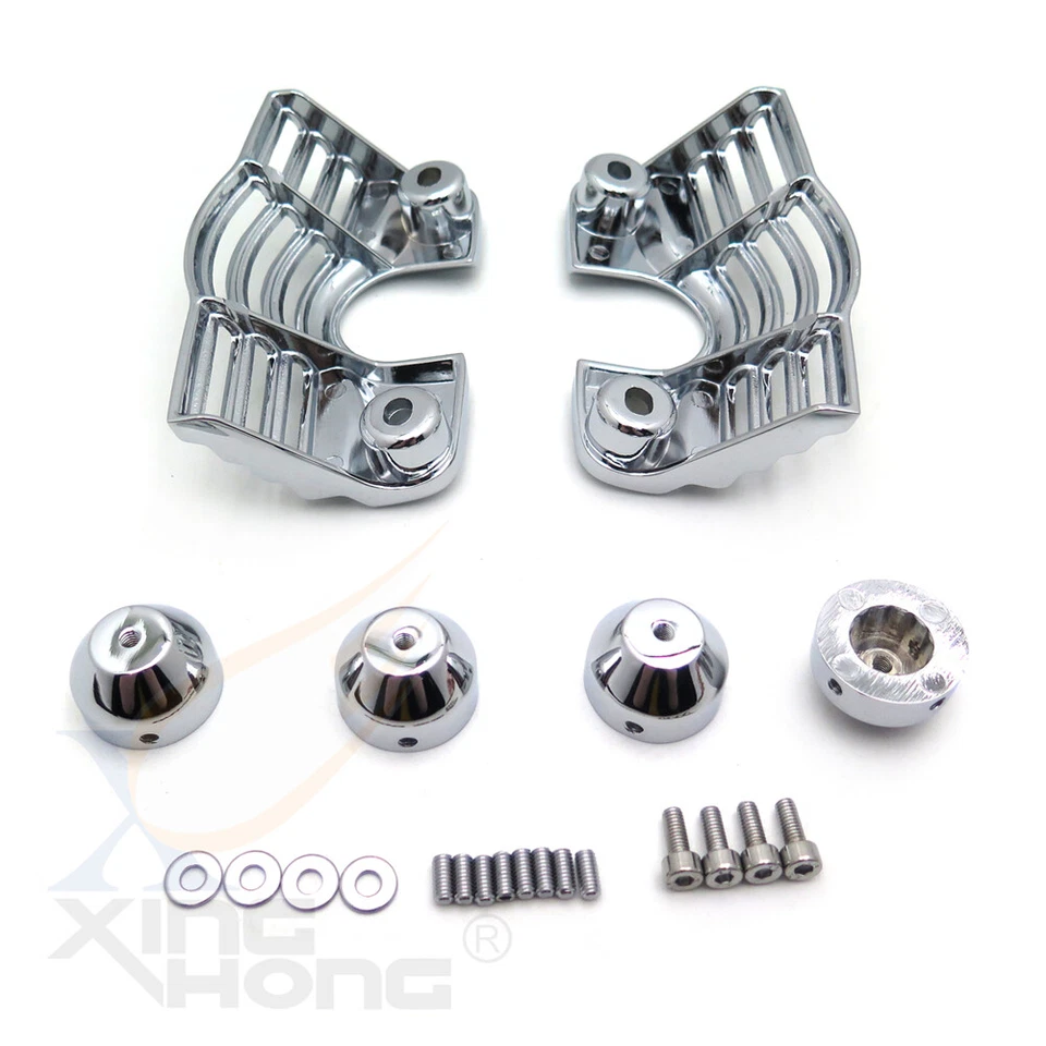 CUBIERTAS DE BUJÍA CON PERNO DE CABEZA RANURADA CON ALETAS CROMADAS PARA HARLEY TOURING GLIDES KING Foto 2 de 4