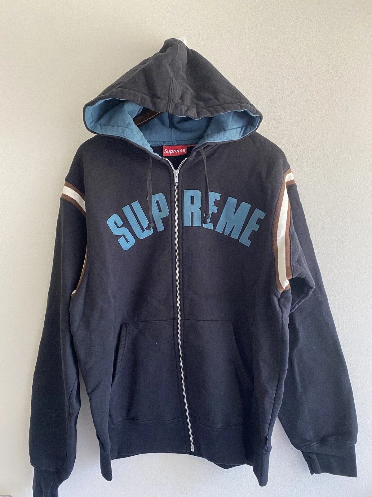 Sweat à capuche noir SUPREME Jet Zip Up