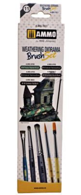 AMMO by MIG Brushes for Weathering Diorama Set