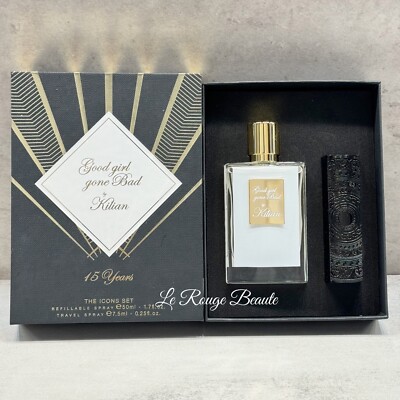 Kilian Good Girl Gone Bad Eau De Parfum Set Limited 1.7oz 50ml + 7.5ml Travel