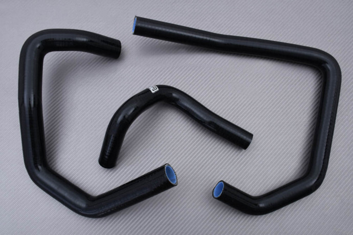 Tuyaux Radiateur Eau Kawasaki ZX6-R 2005 2006 Durites Silicone Noir Renforcé
