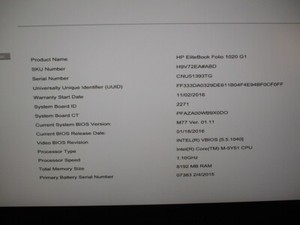 Akku defekt HP EliteBook 1020 G1 H9V72EA Notebook Touchscreen 256GB 8GB -0