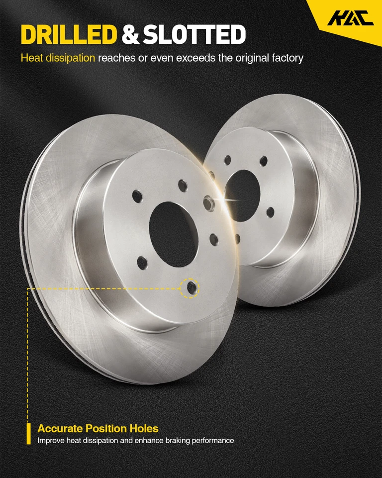 Rear Disc Rotors + Ceramic Brake Pads for Dodge Ram 2500 Ram 3500 2009-2010 - Изображение 2 из 4