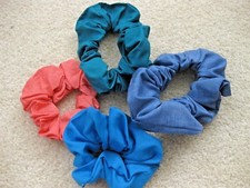 Set Of Four Assorted Fashionable Hair Scrunchies