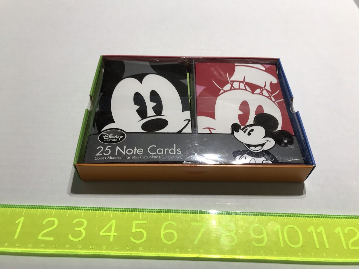 Disney Store 25 Note Cards with Envelopes - Fab Five - New and