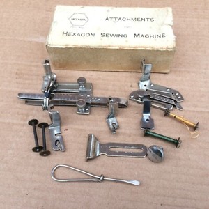 Hexagon Vintage Nähmaschinenzubehör (Aufsätze)