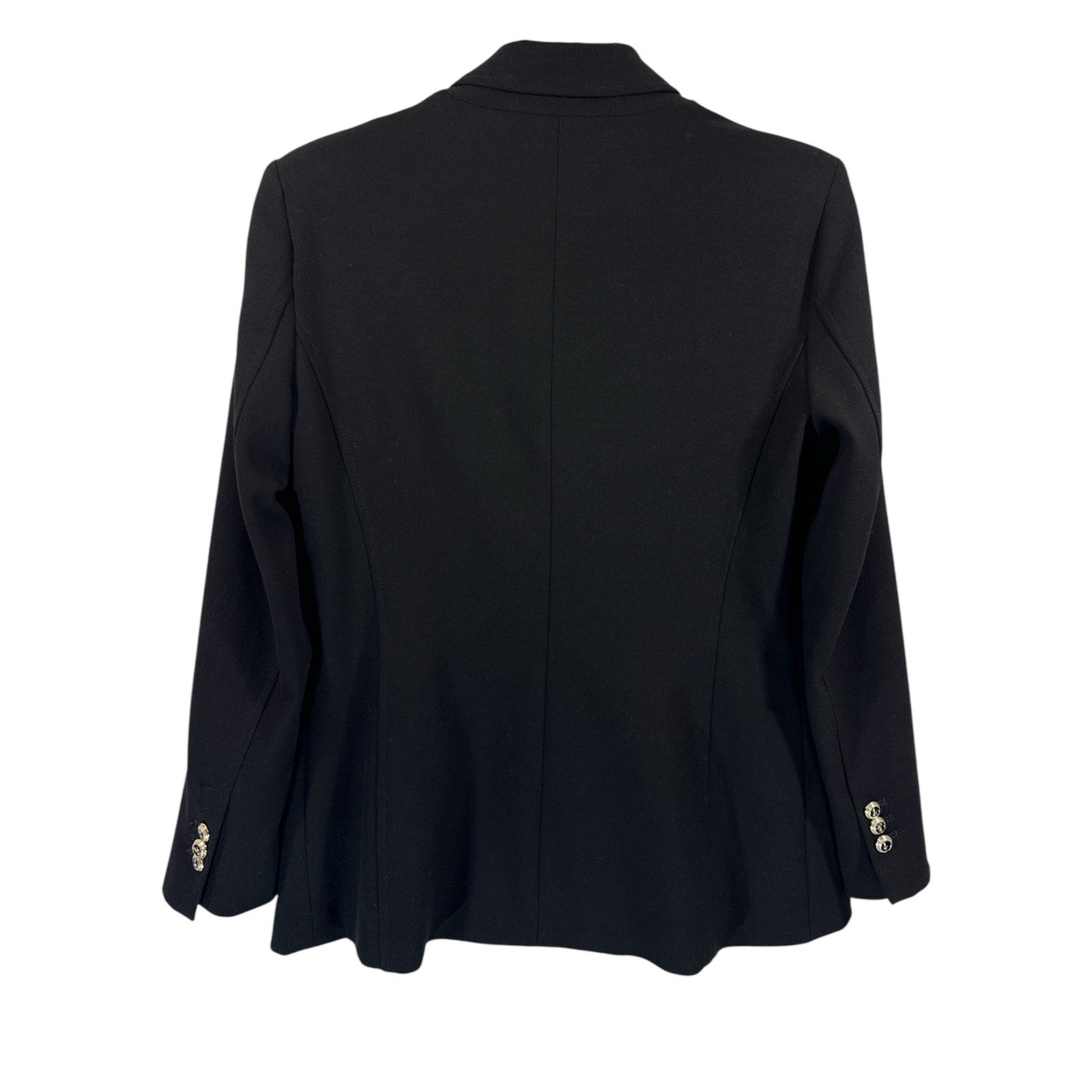 ZARA Black Double Breasted Tailored Blazer Gold Buttons Women’s Size XL thumbnail 2