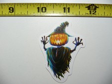 HALLOWEEN SCARY PUMPKIN MONSTER SMALL STICKER DECAL FALL SEASON DECORATION