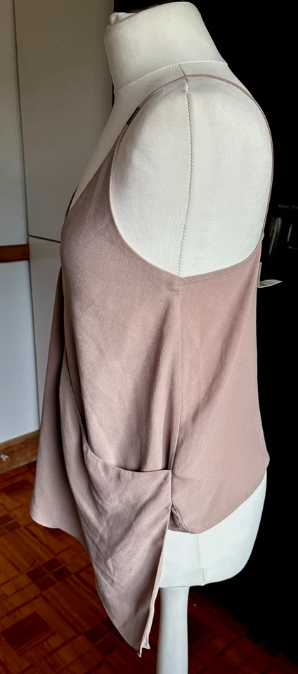 BNWT Ladies RIVER ISLAND Light Pink DRAPEY Strappy HANKY HEM Bar louse Top 10 - Image 4 of 4