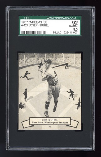 Joe Kuhel #127 1937 O Pee Chee card
