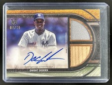 2025 Topps Museum Dwight Gooden Signature Dual Jersey Auto Bat Black Diamond /10