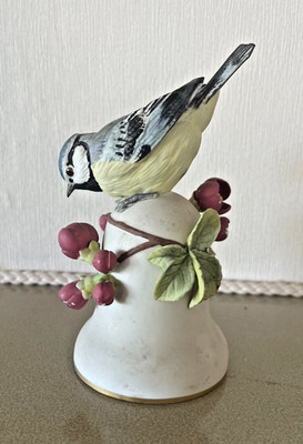 The Blue Tit von Peter Barrett Franklin Porzellan Glocke mit Vogel 1981, Vintage