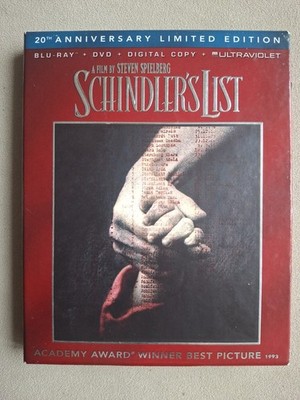 Schindlers List (Blu-ray/DVD, 2013, 3-Disc Set, 20th Anniversary)