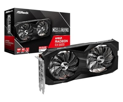 ASRock Radeon RX 6600 Challenger D 8GB GDDR6 Graphics Card 90-GA2RZZ-00UANF
