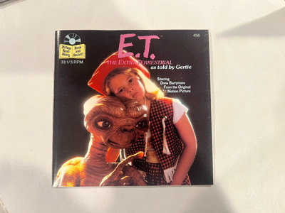 E.T., Read Along,7  Vinyl, 1982, Insert, Drew Barrymore, Spielberg, Disney