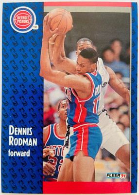Dennis Rodman   Detroit Pistons 1991-92 Fleer #63