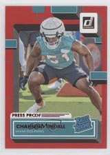 2022 Panini Donruss Rated Rookie Press Proof Red Channing Tindall #392 0v39