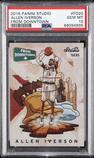 2016 PANINI STUDIO FROM DOWNTOWN #FD20 ALLEN IVERSON PSA 10