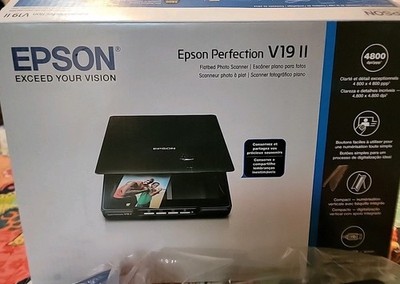 Epson Perfection V19 II Compact Photo Scanner 4800 dpi USB One Touch Scanning