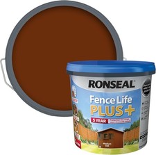 Ronseal 5 L Fence Life Plus+ Stain - Medium Oak