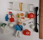 Parts Incomplete Vtg Playmobil First Aid Tent Nurse Dr Medical Hospital 3224