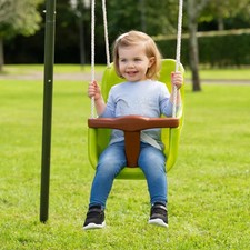 Baby Nursery Swing Seat with Safety harness & High Back Support Outdoor Fun Gift
