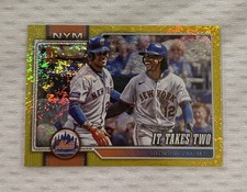 2026 Topps Series 1 It Takes Two Soto Lindor Yellow Holo Foil /399 #52 Mets
