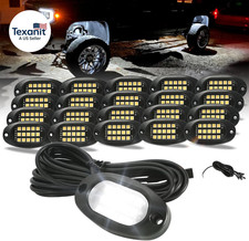 20 Pods White Rock Lights Quick Connect 15 Smd Chips 5m Extension Wires 600