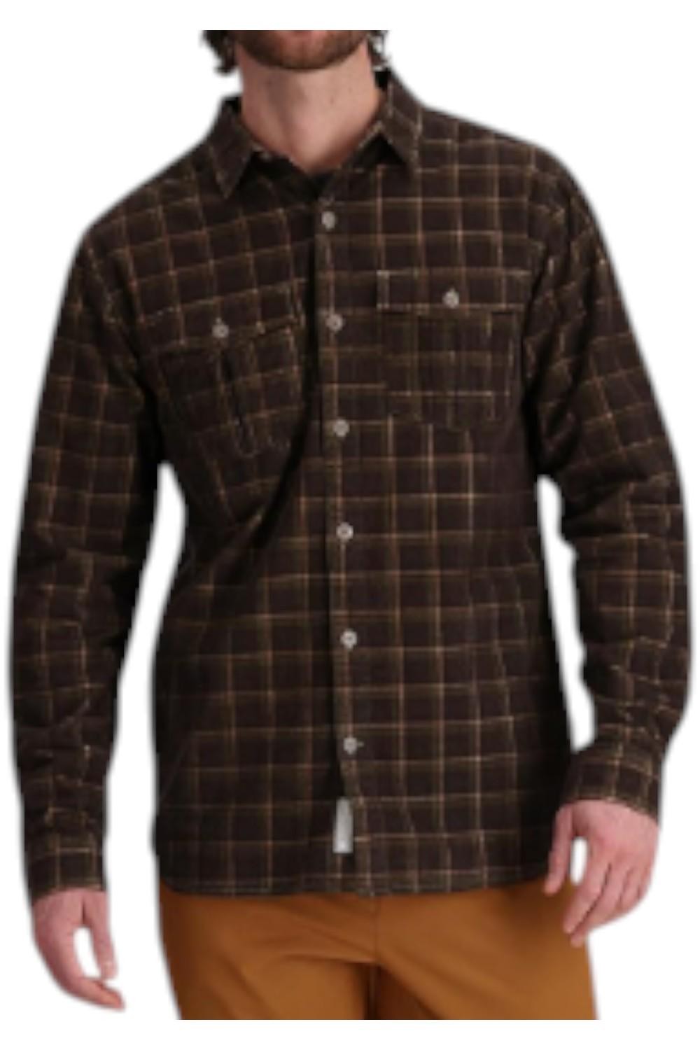 Мужской плед Royal Robbins Covert Cord из органического материала с длинным рукавом Arctic Sea Plaid