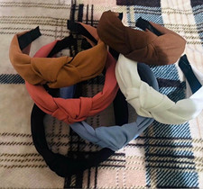 Women s Knotted Padded Fabric Headbands Multicolor Assorted Lot Solid