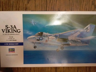 Hasegawa S-3A VIKING U.S. Navy Anti-Submarine Model Airplane Kit 1:72 Scale NEW