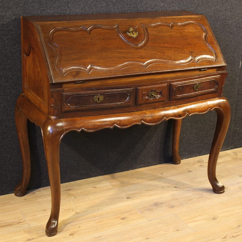 Bureau Enfant Vintage En Bois Réglable - 2 à 7 Ans, Marron, Bon état
