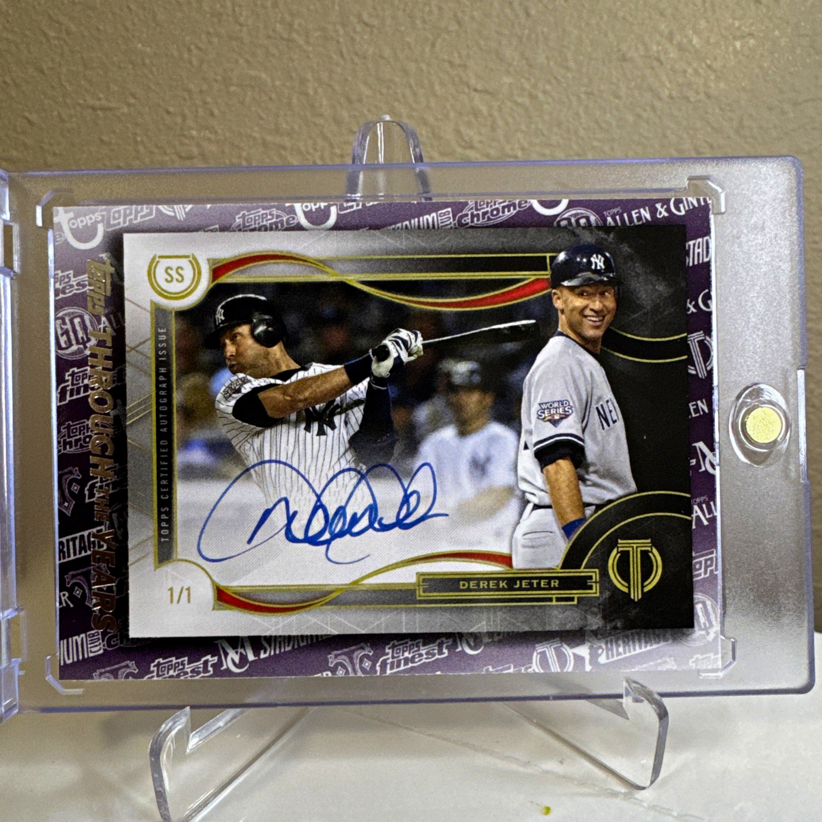 2021 Topps Derek Jeter 1/1 Tribute Through the Years Facsimile Auto TTY-21 NYY