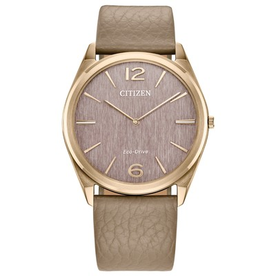 #ad Citizen Men#x27;s Sapphire Crystal Solar Eco Drive Beige Watch 38 MM AR3123 00X $158.99