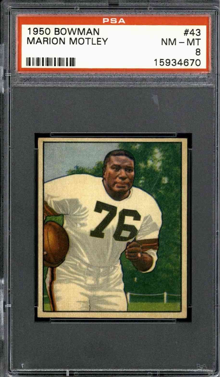 1950 Bowman #43 Marion Motley - PSA 8