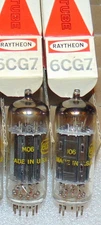 ULTIMATE MATCHED PAIR 6CG7 TUBES 3 BLACK PLATES MADE 1950'S USA 6FQ7 NOS NIB NEW