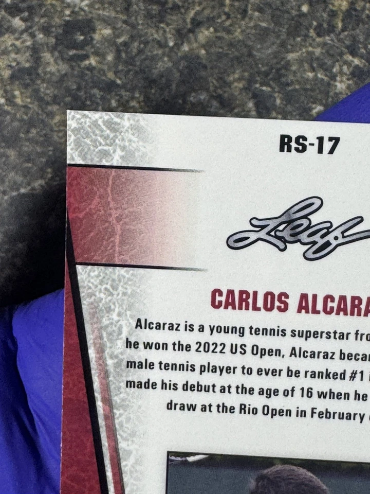 Carlos Alcaraz 2023 Leaf Metal Rookie Blue /20 RC Spain- US Open Winner - Image 3 of 4