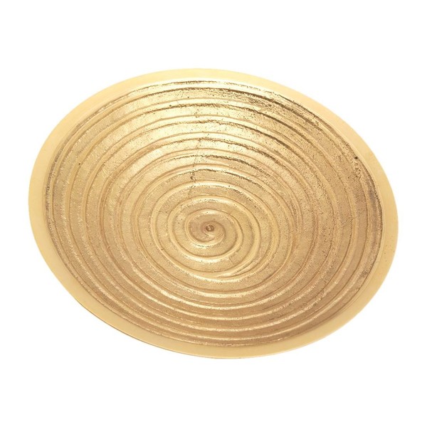 Kerzen -Rillen-Teller Ø10Cm Kerzenteller Aus Messing Gold Hochzeitskerzenhalter-image