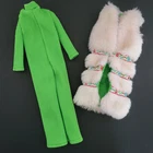 Vtg Barbie Clothes Mod Outfit #3439 1971 70s Wild Things Fur Vest Jumpsuit