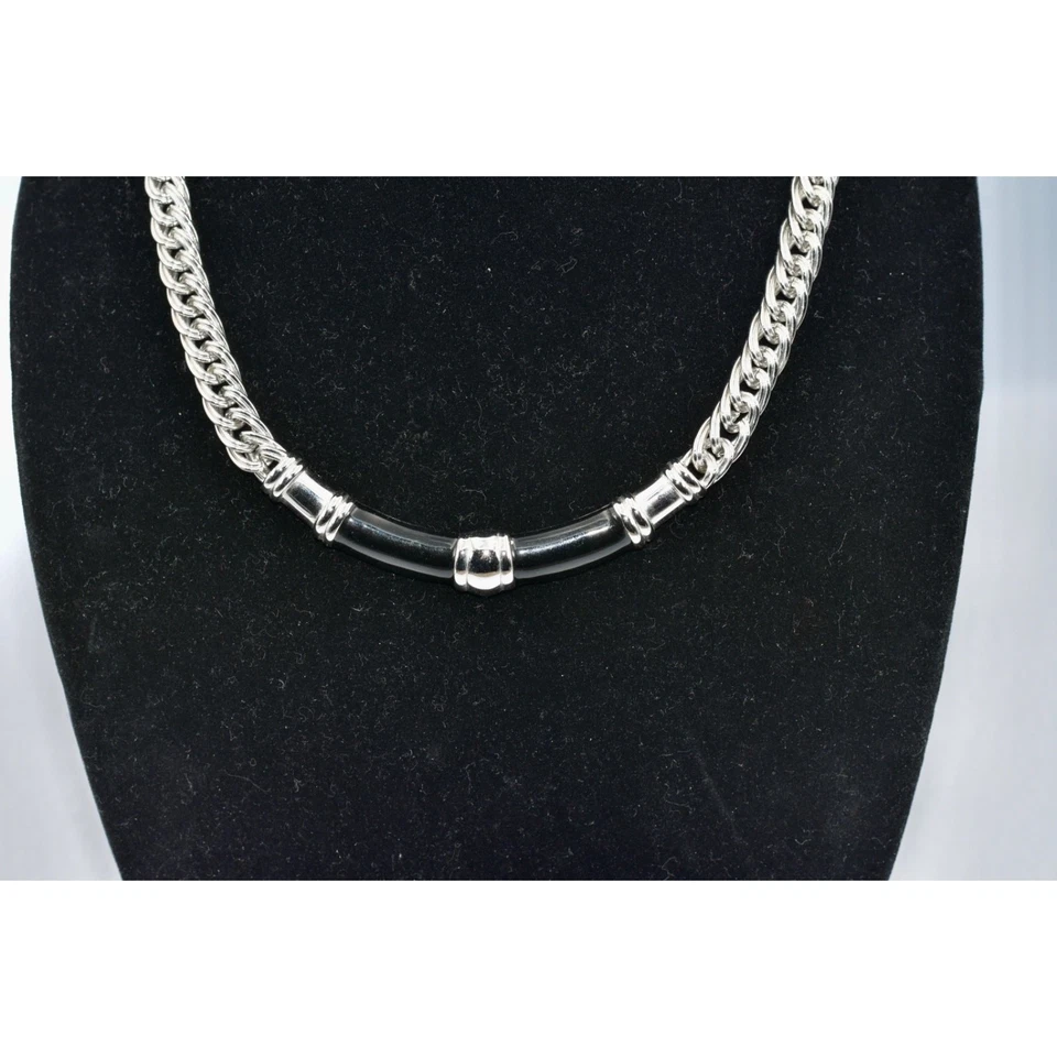 Collar Gargantilla Art Deco Esmalte Vintage MONET Collar Distintivo Foto 3 de 4