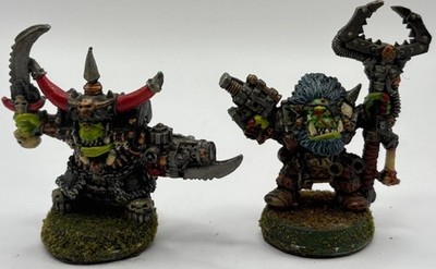 Warhammer 40K Ork Warboss & Weirdboy Metal Miniatures OOP Citadel Games Workshop