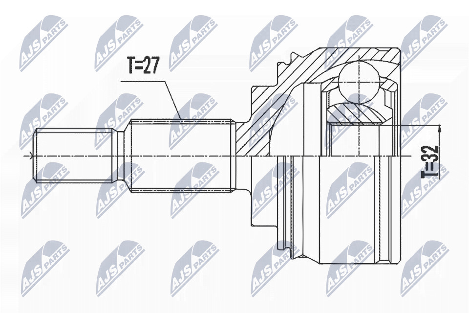 Front Right NTY OE NPZ-RE-064 Joint Kit, drive shaft for RENAULT