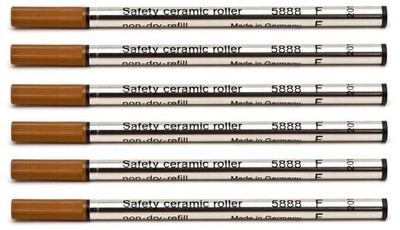 6 Pack - Black 5888 Fine Tip Schmidt Metal Refill