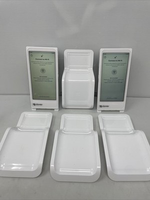 Lot 2 X Clover Flex 3 Handheld POS System w/4x C405 Docking - AS IS NO RETURN
