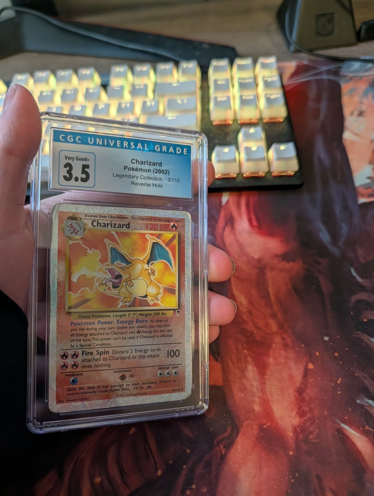 Charizard Reverse Holo Legendary Collection 03/110 Cgc 3.5