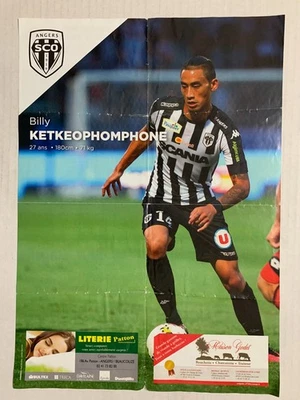 POSTER MATCH ANGERS SCO - MONTPELLIER HSC 20 MAI - BILLY KETKEOPHOMPHONE - Photo 1/2