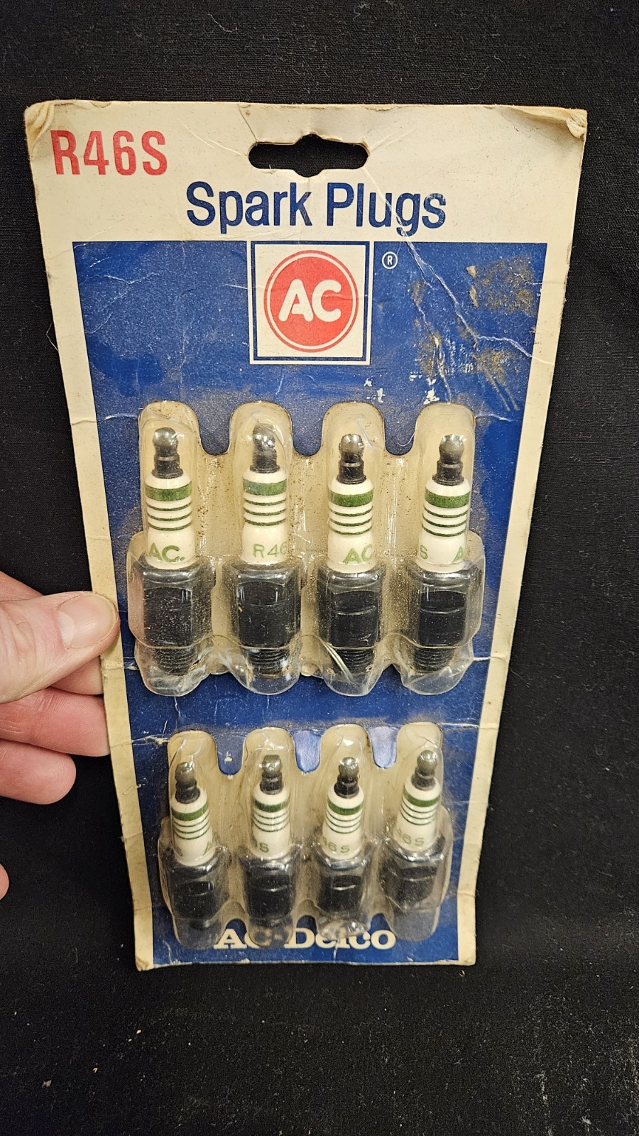 8 NOS Green Stripe R46S Blister Pack AC Delco Spark Plugs 455 GTO Firebird Set