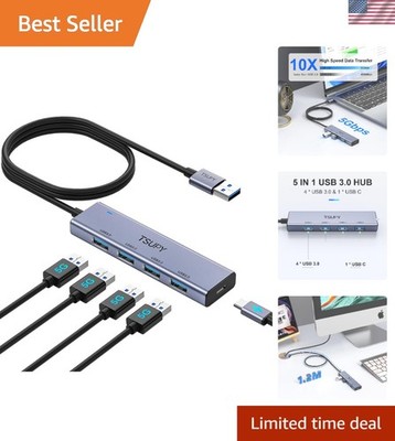 Brand New USB 3.0 Hub 5 Ports Aluminium