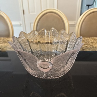Orrefors Sweden EDEN Large Crystal Serving / Salad / Fruit Bowl ~ Lars Hellsten